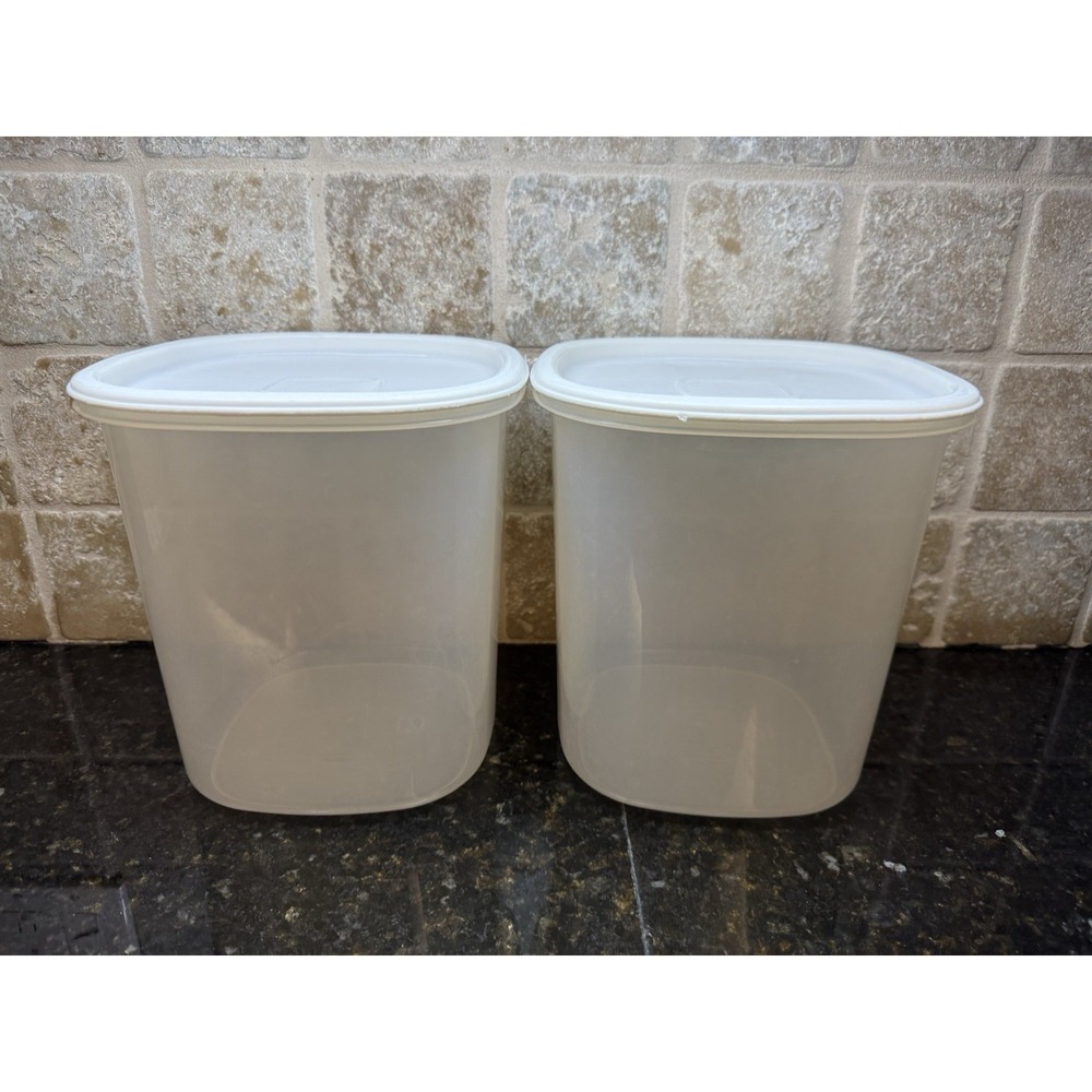 Rubbermaid Servin Saver #7 Canisters Set 2 Replacement Food Storage w White Lids